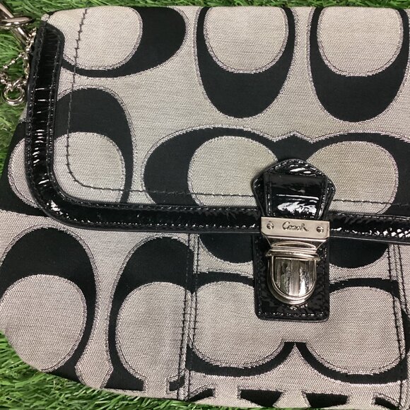 Coach Poppy Signature Print Shoulder Bag Vintage - Picture 3 of 14